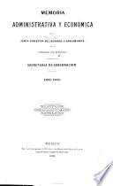 Memoria administrativa y económica que la Junta directiva del desagüe y saneamiento de la ciudad de México