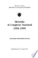 Memoria al Congreso Nacional