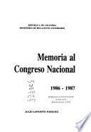 Memoria al Congreso Nacional