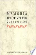 Memòria d'Activitats, Curs 1994-1995