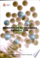 Memoria de actividades de I+D+I 2005