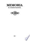 Memoria de el Colegio Nacional