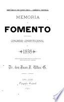 Memoria de fomento presentada al Congreso Constitucional de ...