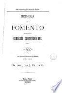 Memoria de fomento presentada al Congreso Constitucional de ...