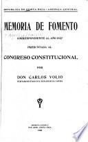 Memoria de fomento, presentada al Congreso