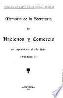 Memoria de Hacienda y Comercio