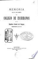 Memoria de la 10a Junta directiva del Colegio de Escribanos de la Republica Oriental del Uruguay