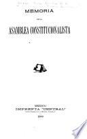 Memoria de la Asamblea Constitucionalista