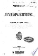 Memoria de la Junta Municipal de Beneficencia