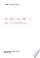 Memoria de la melancolía