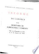 Memoria de la Secretaría de Agricultura y Fomento