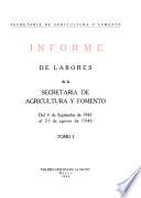 Memoria de la Secretaría de Agricultura y Fomento