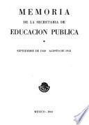 Memoria de la Secretaría de Educación Pública