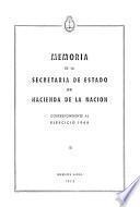Memoria de la Secretaría de Estado de Hacienda correspondiente al ejercicio ...