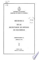 Memoria de la Secretaría de Estado de Hacienda