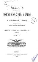Memoria de la Secretaría de Estado y del Despacho de Guerra y Marina