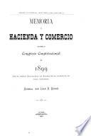 Memoria de la Secretaría de Hacienda y Comercio