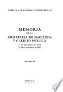 Memoria de la Secretaría de Hacienda y Crédito Público