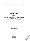 Memoria de la Secretaría de Hacienda y Crédito Público