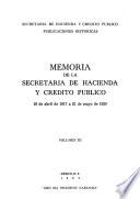 Memoria de la Secretaría de Hacienda y Crédito Público