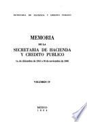 Memoria de la Secretaría de Hacienda y Crédito Público