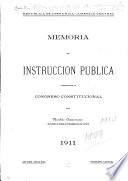 Memoria de la Secretaría de Instrucción Pública