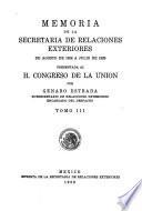 Memoria de la Secretaría de Relaciones Exteriores