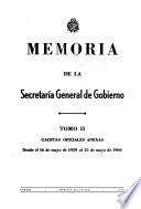 Memoria de la Secretaría General del Gobierno