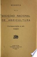 Memoria de la Sociedad Nacional de Agricultura correspondiente al año ...