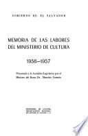 Memoria de labores del Ministerio de Educación