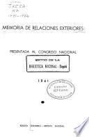Memoria de relaciones exteriores