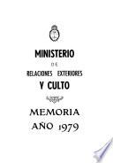 Memoria de relaciones exteriores y culto presentada al Honorable Congreso Nacional en ...