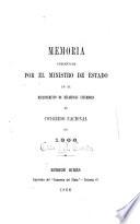 Memoria de relaciones exteriores y culto presentada al Honorable Congreso Nacional en ...