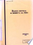 Memoria del Banco Central de Reserva del Perú