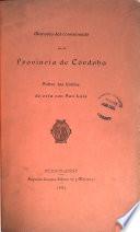 Memoria del comisionado por la provincia de Córdoba sobre los límites de esta con San Luis