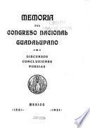 Memoria del Congreso Nacional Guadalupano