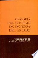 Memoria del Consejo de Defensa del Estado, 1971-1990