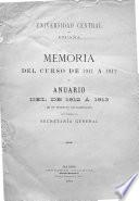 Memoria del curso ... y anuario ...