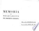 Memoria del Departamento del Distrito Federal