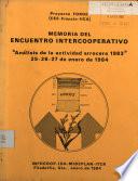 Memoria del encuentro intercooperativo. Análisis de la actividad arrocera 1983