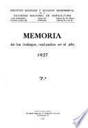 Memoria del Instituto Biológico de la Sociedad Nacional de Agricultura