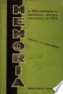 Memoria del Ministerio de Agricultura e Industrias