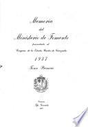 Memoria del Ministerio de fomento de los Estados unidos de Venezuela