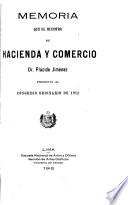 Memoria del Ministerio de Hacienda y Comercio