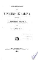 Memoria del Ministerio de Marina presentada al Congreso Nacional en ...