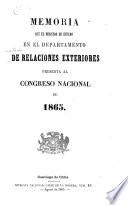 Memoria del Ministerio de Relaciones Exteriores