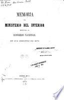 Memoria del Ministerio del Interior presentada al Congreso Nacional