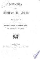 Memoria del Ministerio del Interior presentada al Congreso Nacional