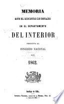 Memoria del Ministerio del Interior presentada al Congresso Nacional