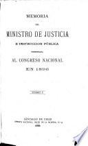 Memoria del Ministro de Justicia e Instrucción Pública